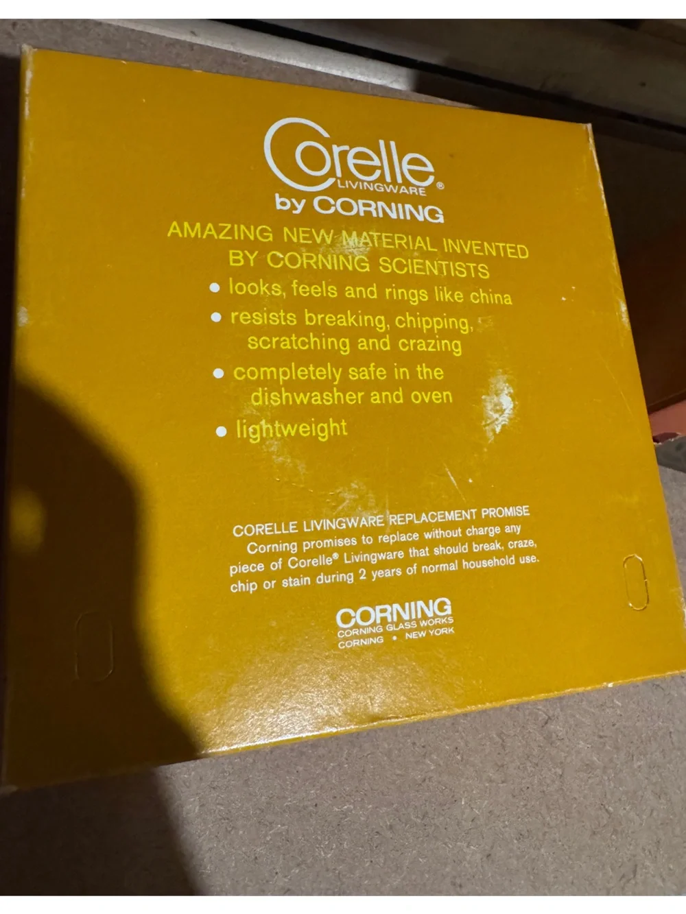 Corelle vintage packaging
